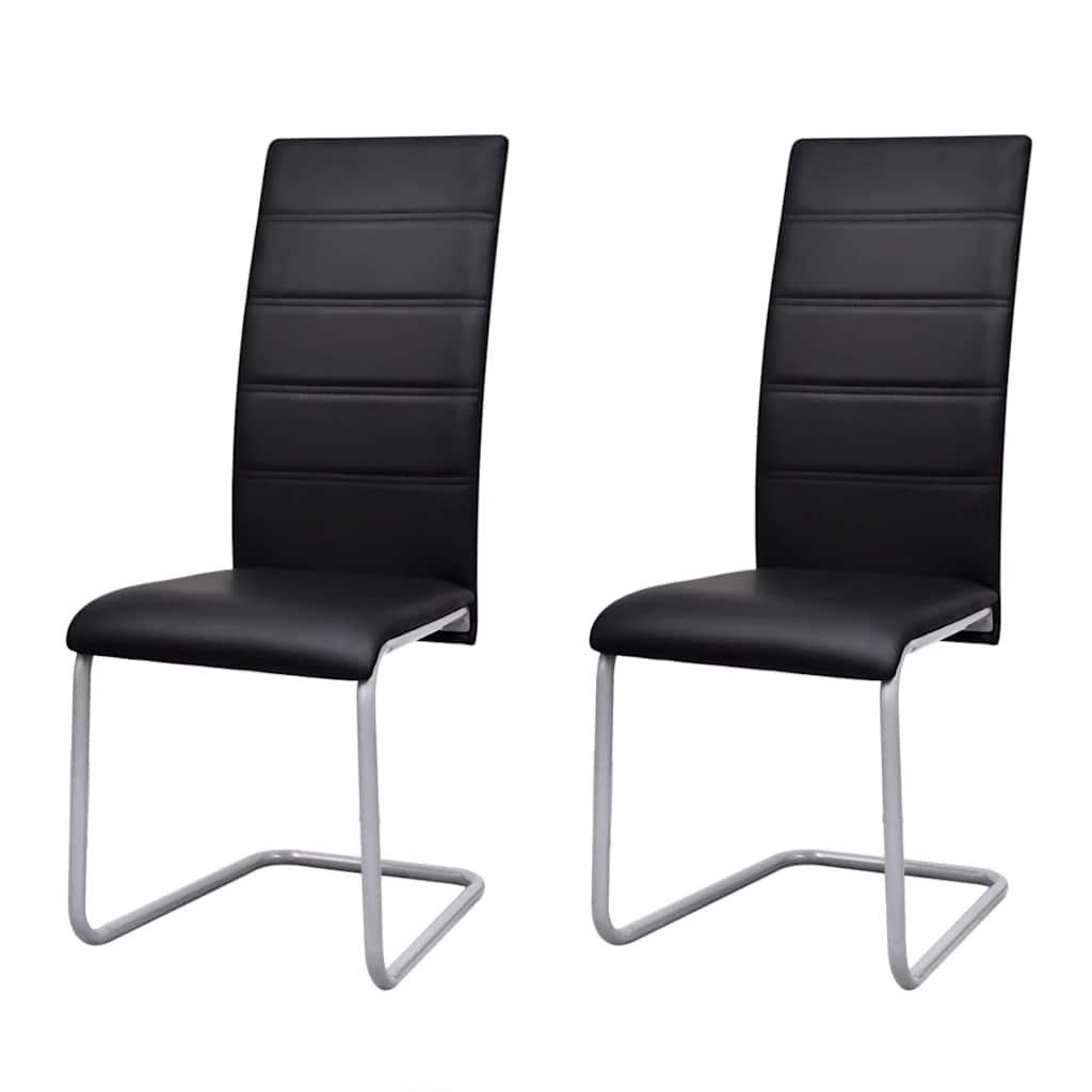 vidaXL Eetkamerstoelen 2 st kunstleer wit
