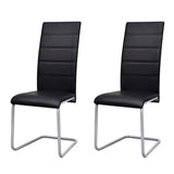 vidaXL Eetkamerstoelen 2 st kunstleer wit