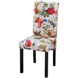 vidaXL Eetkamerstoelen 2 st stof meerkleurig