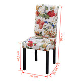 vidaXL Eetkamerstoelen 2 st stof meerkleurig