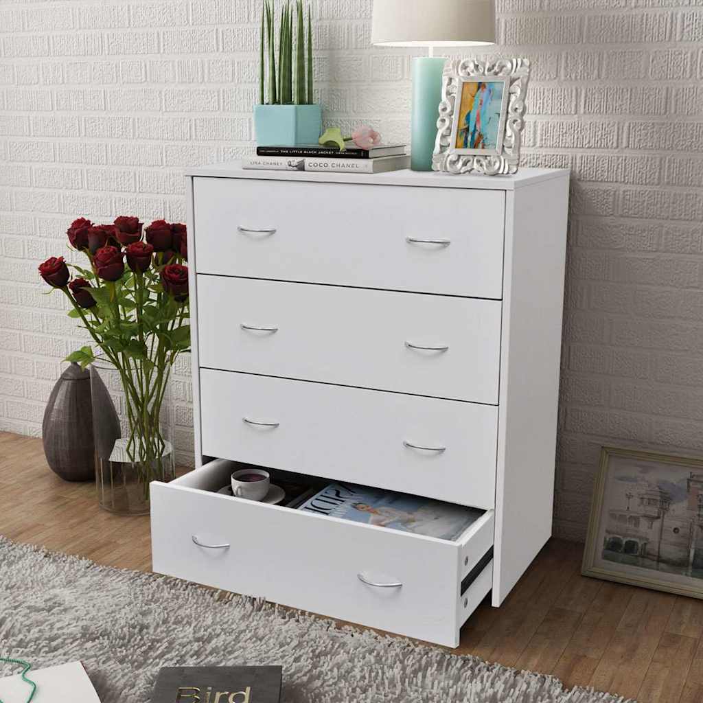 vidaXL Dressoir met 4 lades 60x30,5x71 cm eikenkleur