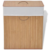 vidaXL Rectangular Laundry Basket Bamboo Natural
