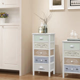 vidaXL French Storage Cabinet with 3 Drawers Wood