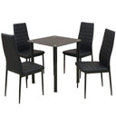 vidaXL Dining Set Table and Chairs Black 3-piece