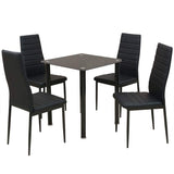vidaXL Dining Set Table and Chairs Black 3-piece