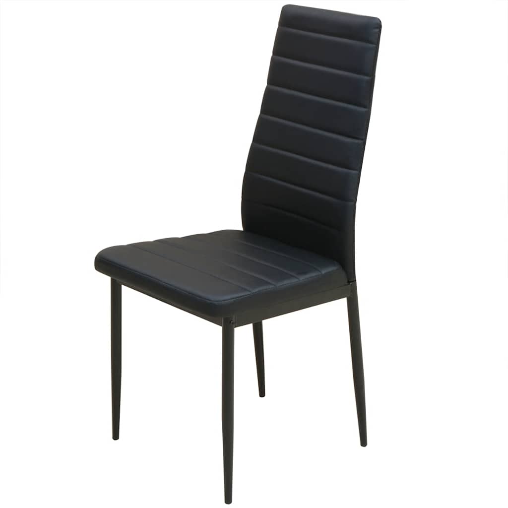 vidaXL Dining Set Table and Chairs Black 3-piece