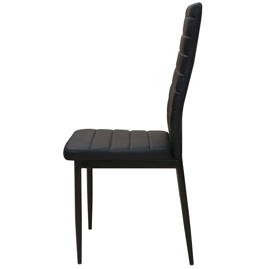 vidaXL Dining Set Table and Chairs Black 3-piece