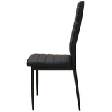 vidaXL Dining Set Table and Chairs Black 3-piece