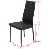vidaXL Dining Set Table and Chairs Black 3-piece