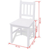 vidaXL 3-Piece Dining Set White