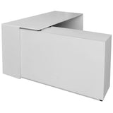 vidaXL Hoekbureau 4 schappen eiken