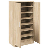 vidaXL Schoenenkast 55x35x108 cm bewerkt hout hoogglans wit