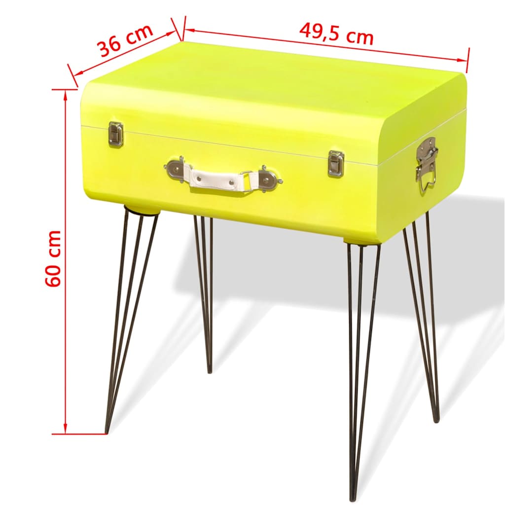 vidaXL Bijzetkast 49,5x36x60 cm geel
