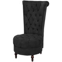 vidaXL Fauteuil hoge rugleuning stof zwart