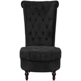 vidaXL Fauteuil hoge rugleuning stof zwart