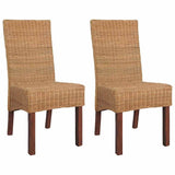 vidaXL Eetkamerstoelen 4 st natuurlijk rattan bruin