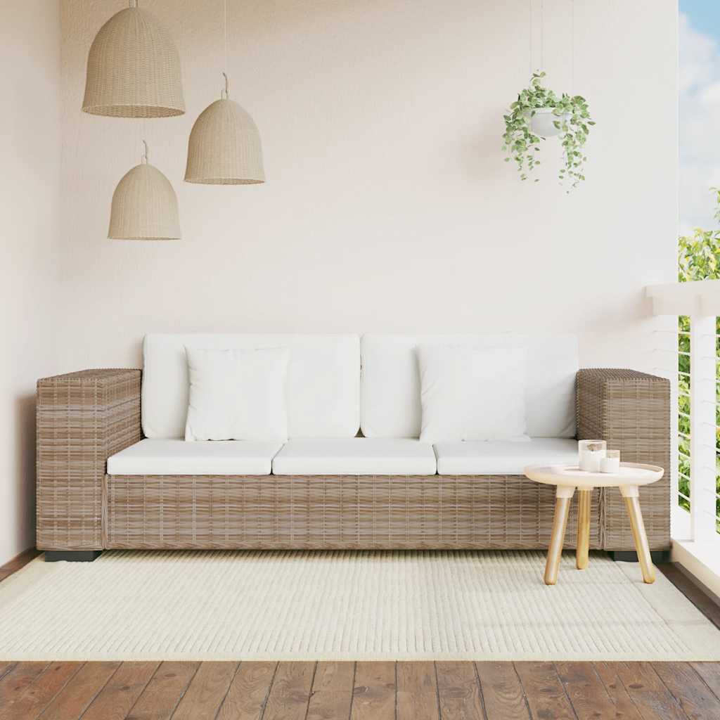 vidaXL 2-Seater Sofa Set Rattan 7-Piece