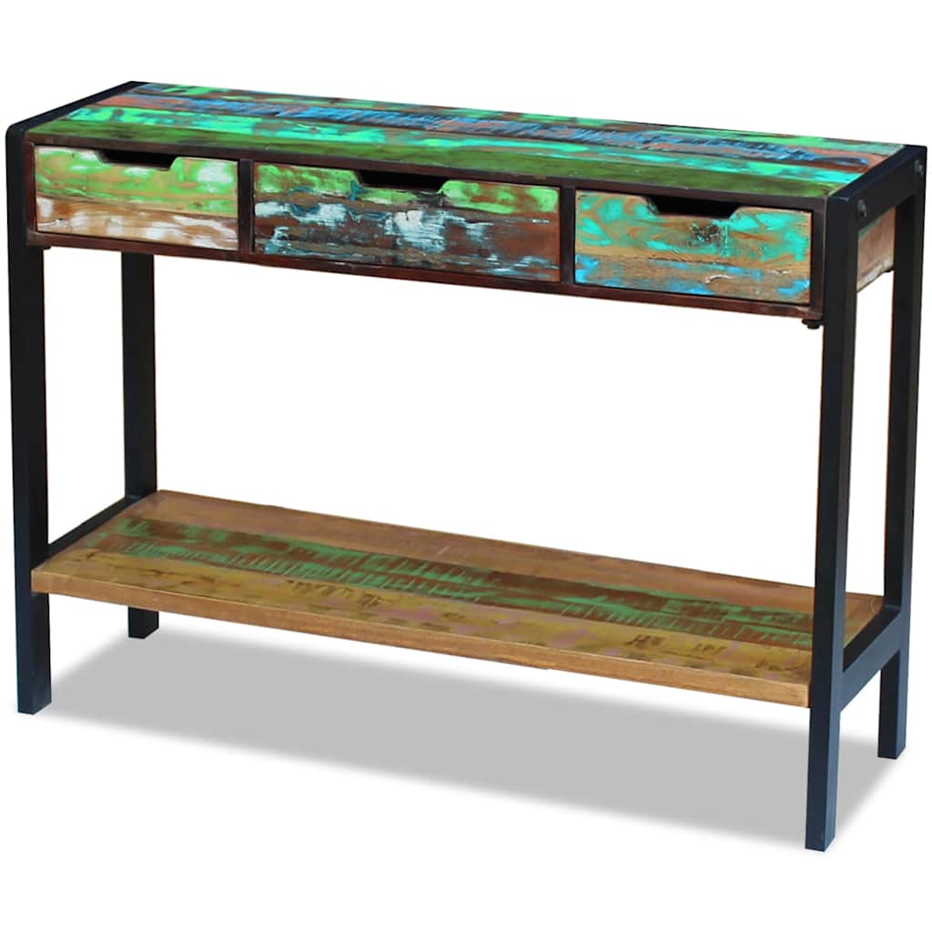 vidaXL Dressoir 3 lades massief gerecycled hout