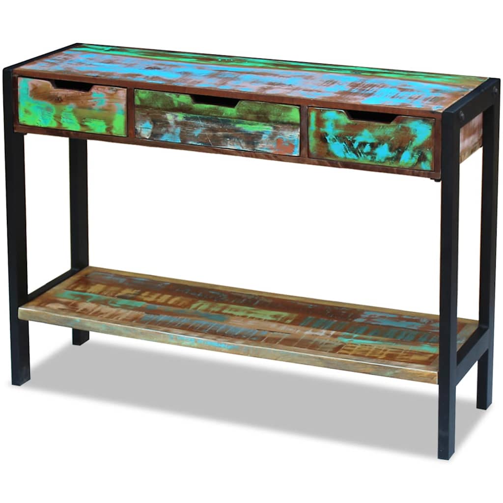 vidaXL Dressoir 3 lades massief gerecycled hout