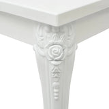 vidaXL Eettafel 116x66x76 cm hoogglans wit