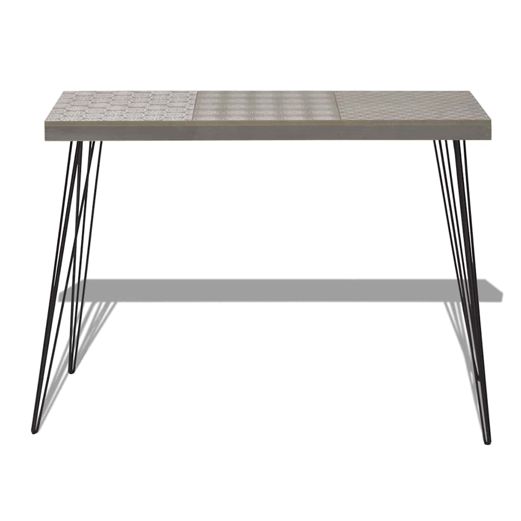 vidaXL Wandtafel 90x30x71,5 cm grijs