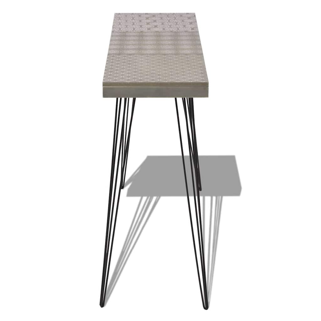 vidaXL Wandtafel 90x30x71,5 cm grijs