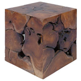 vidaXL Kruk 40x40x45 cm massief teakhout bruin