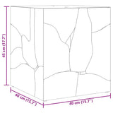 vidaXL Kruk 40x40x45 cm massief teakhout bruin