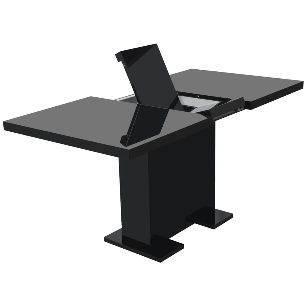 vidaXL Extendable Dining Table High Gloss White