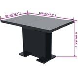 vidaXL Extendable Dining Table High Gloss White