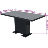vidaXL Extendable Dining Table High Gloss White