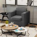 vidaXL Armchair fabric light gray