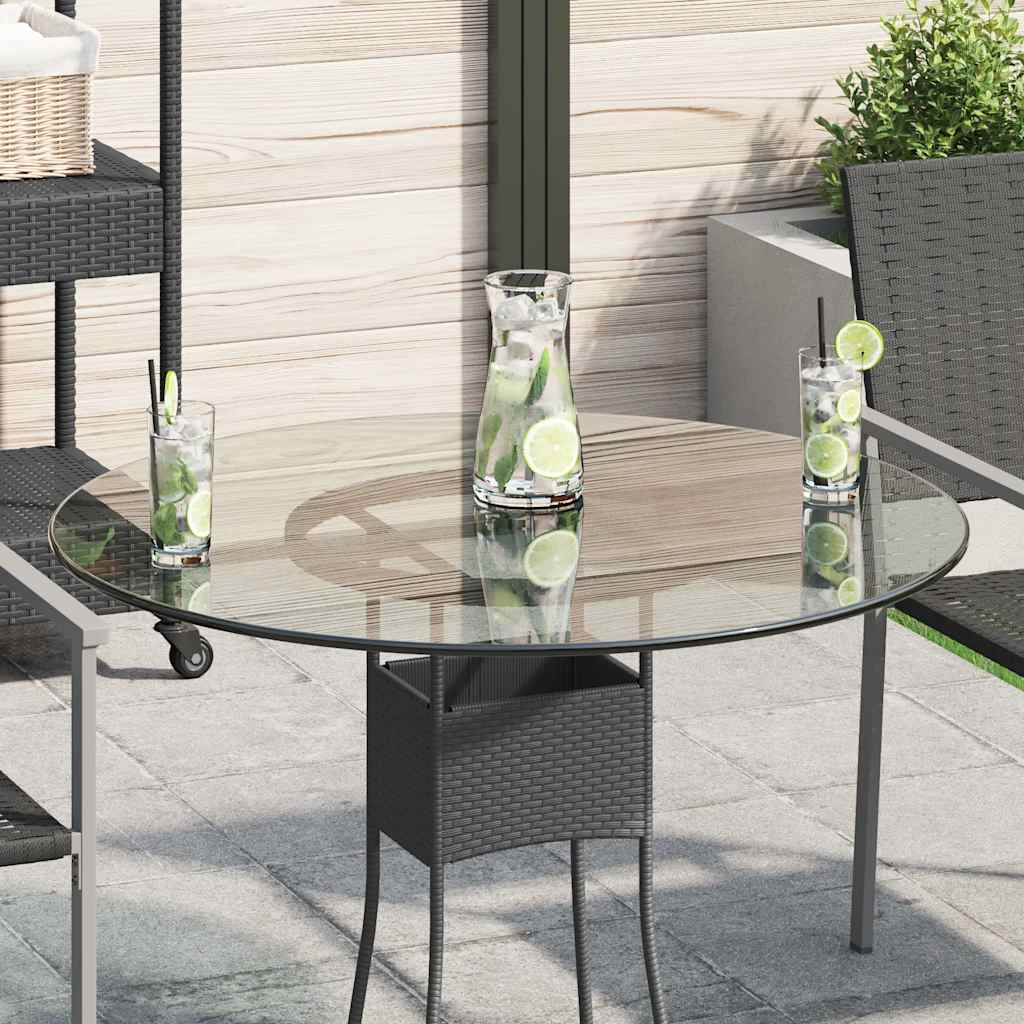vidaXL Tafelblad van gehard glas 300 mm rond