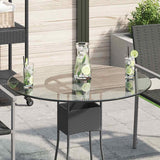 vidaXL Tafelblad van gehard glas 300 mm rond