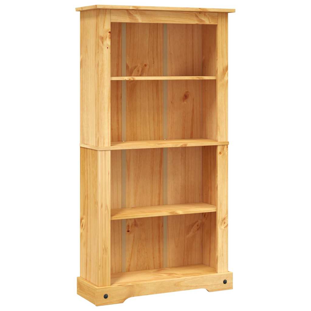 vidaXL Bookshelf solid pine wood 4 shelves Corona style 80x29x150 cm