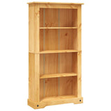 vidaXL Bookshelf solid pine wood 4 shelves Corona style 80x29x150 cm