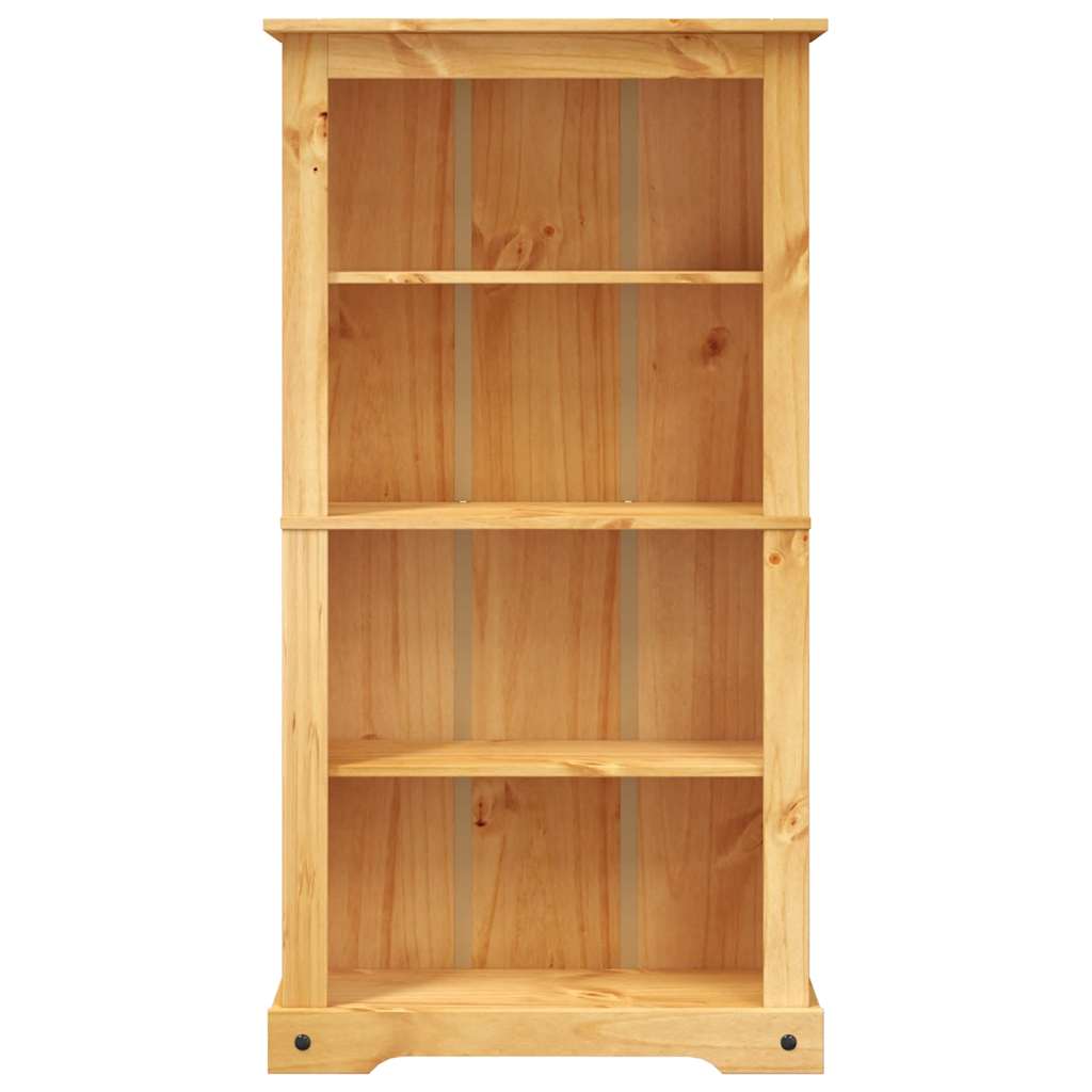 vidaXL Bookshelf solid pine wood 4 shelves Corona style 80x29x150 cm