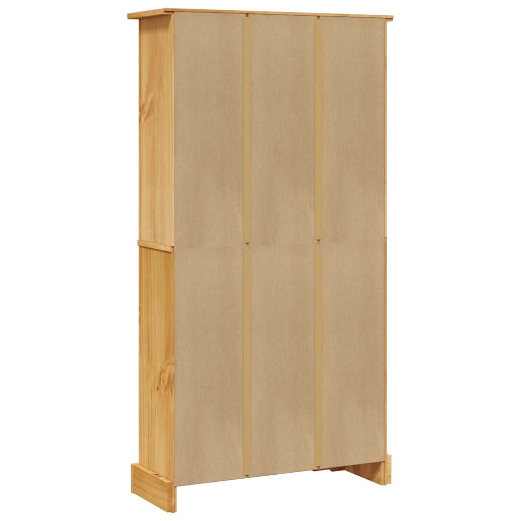 vidaXL Bookshelf solid pine wood 4 shelves Corona style 80x29x150 cm