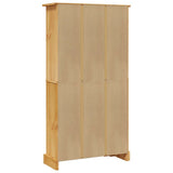 vidaXL Bookshelf solid pine wood 4 shelves Corona style 80x29x150 cm