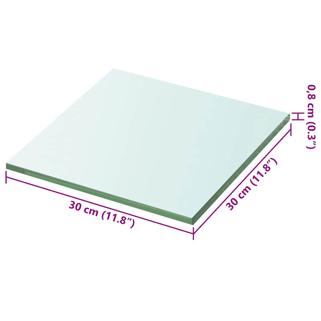 vidaXL Wandschap transparant 20x12 cm glas