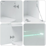 vidaXL Wall Display TV Cabinet with LED Lights Black 5-Piece