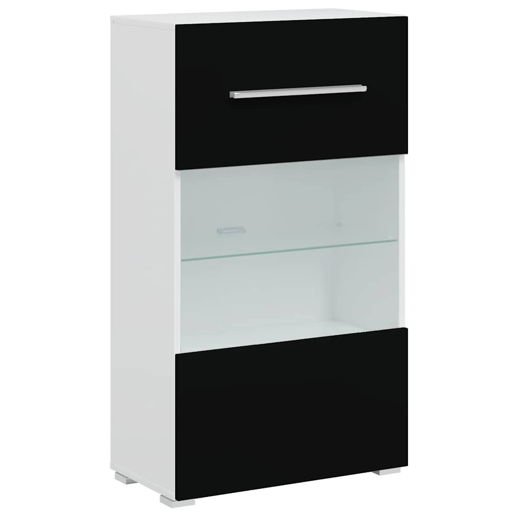 vidaXL Wall Display TV Cabinet with LED Lights Black 5-Piece