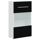 vidaXL Wall Display TV Cabinet with LED Lights Black 5-Piece