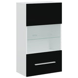 vidaXL Wall Display TV Cabinet with LED Lights Black 5-Piece