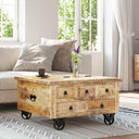 vidaXL Salontafel 70x70x38 cm gerecycled hout