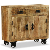 vidaXL Sideboard with 2 Drawers and 1 Compartment Rough Mango Wood