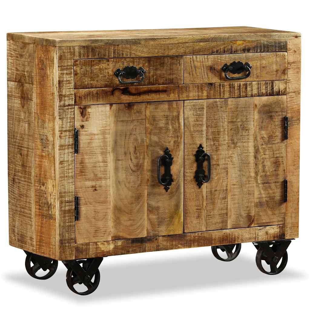 vidaXL Sideboard with 2 Drawers and 1 Compartment Rough Mango Wood
