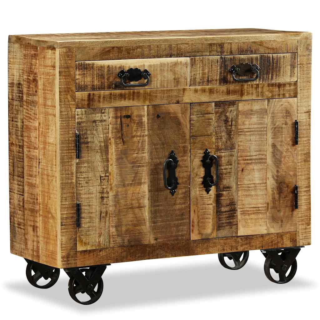 vidaXL Sideboard with 2 Drawers and 1 Compartment Rough Mango Wood