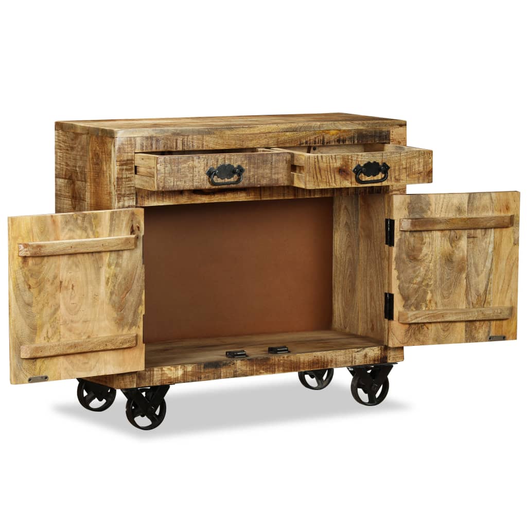 vidaXL Sideboard with 2 Drawers and 1 Compartment Rough Mango Wood
