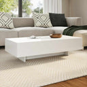 vidaXL Salontafel hoogglans wit